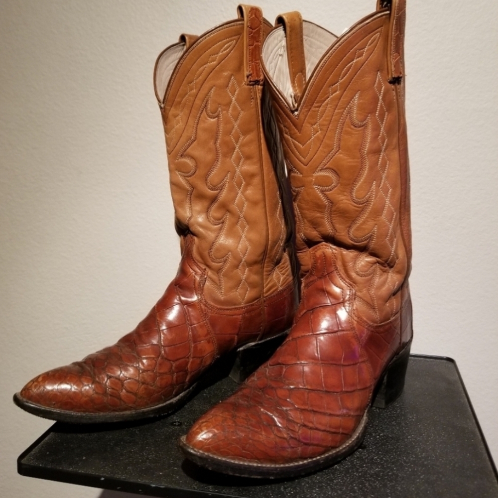 Brown Leather Cowboy Boots
